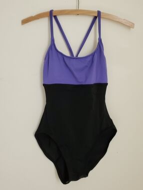 80s 90s Vintage L.L. Bean Colorblock One Piece Swimsuit